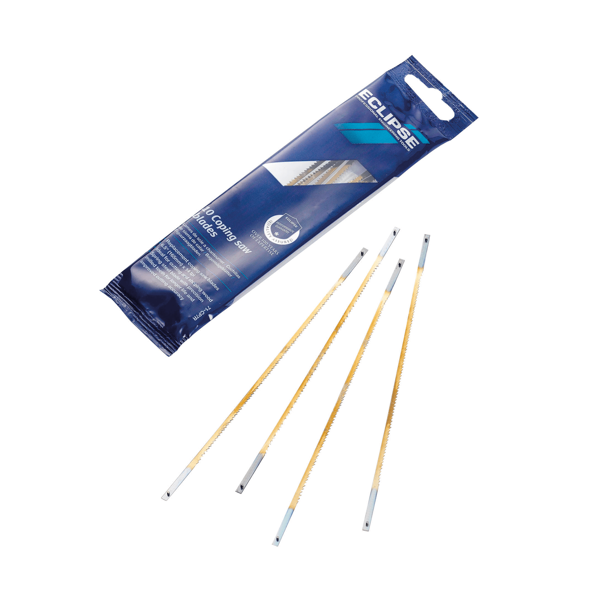 10Pce 14TPI 165mm Coping Saw Blades SJ-71/CP7R by Eclipse