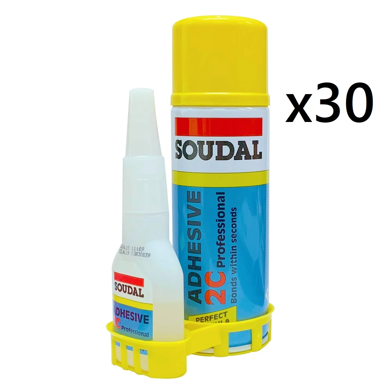 Soudal 135624 2C Professional Mitre Super Adhesive Glue Kit, 100g Adhesive & 400ml Activator 115323