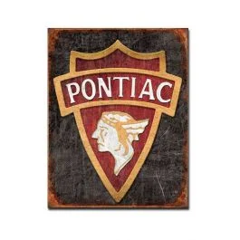 1930 Pontiac Logo Tin Sign