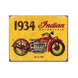 1934 Indian Motorcycle Tin Sign