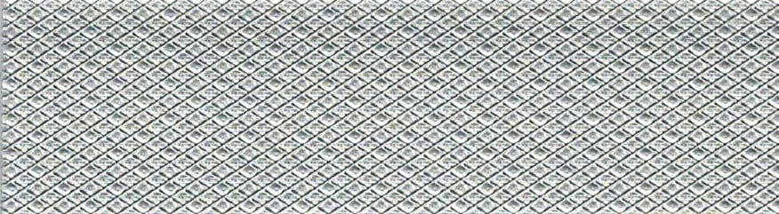 1m x 22mm x 1mm Embossed Silver Aluminium Edging U/G Per Metre A9 by Gildo Profilati