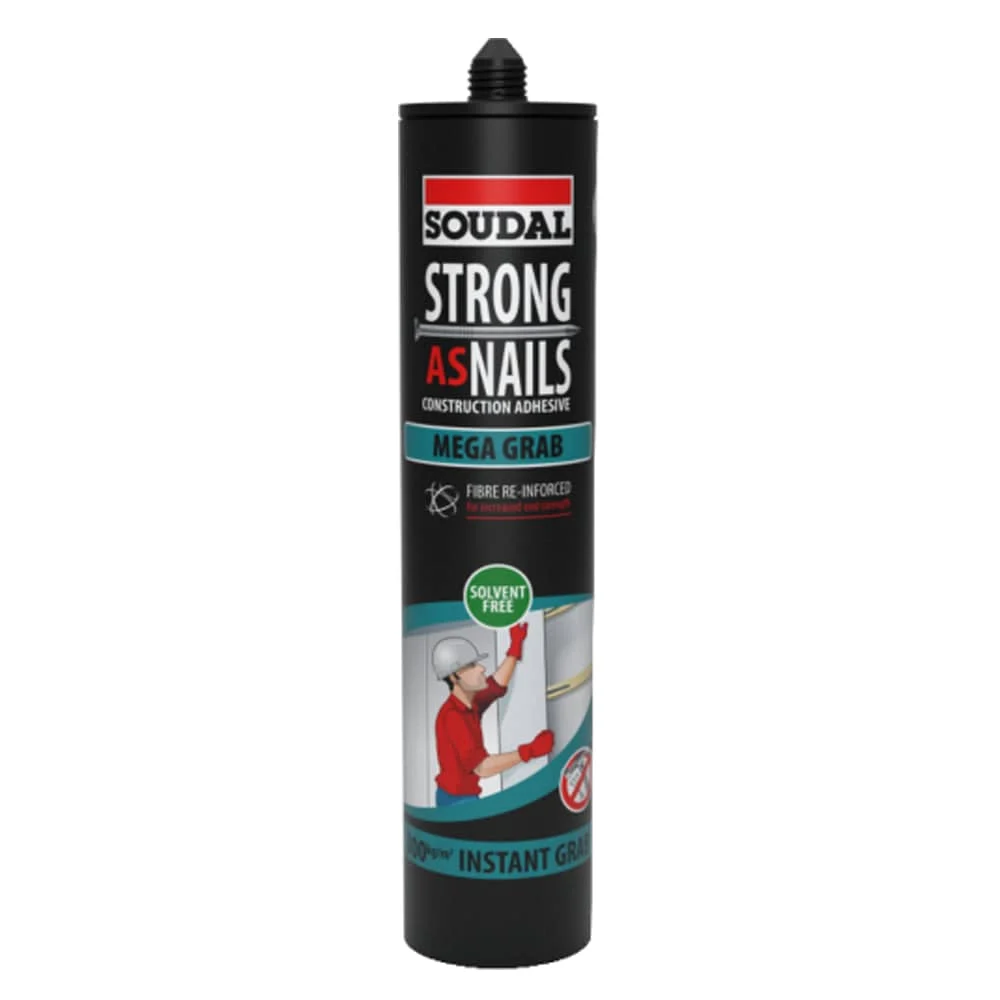 350gm Cartridge of Strong As Nails Mega Grab in Beige 144900 by Soudal