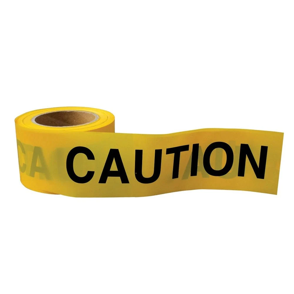 75mm (3") x 100m Single Sided Yellow / Black 'Caution' Barrier Tape OX-S243310 by Ox