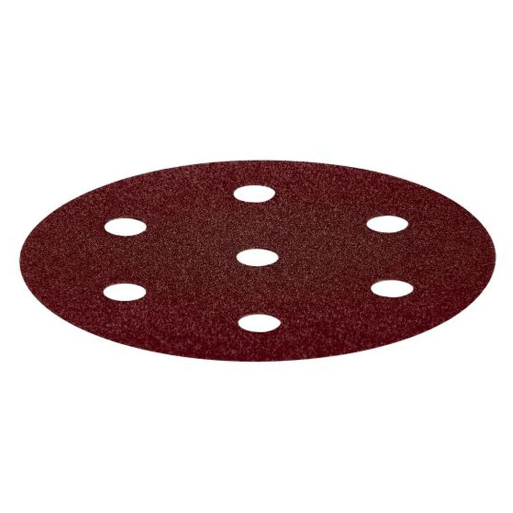 90mm (3-1/2") 6 Hole 220G Abrasive Rubin Disc (50Pce) 499084 by Festool