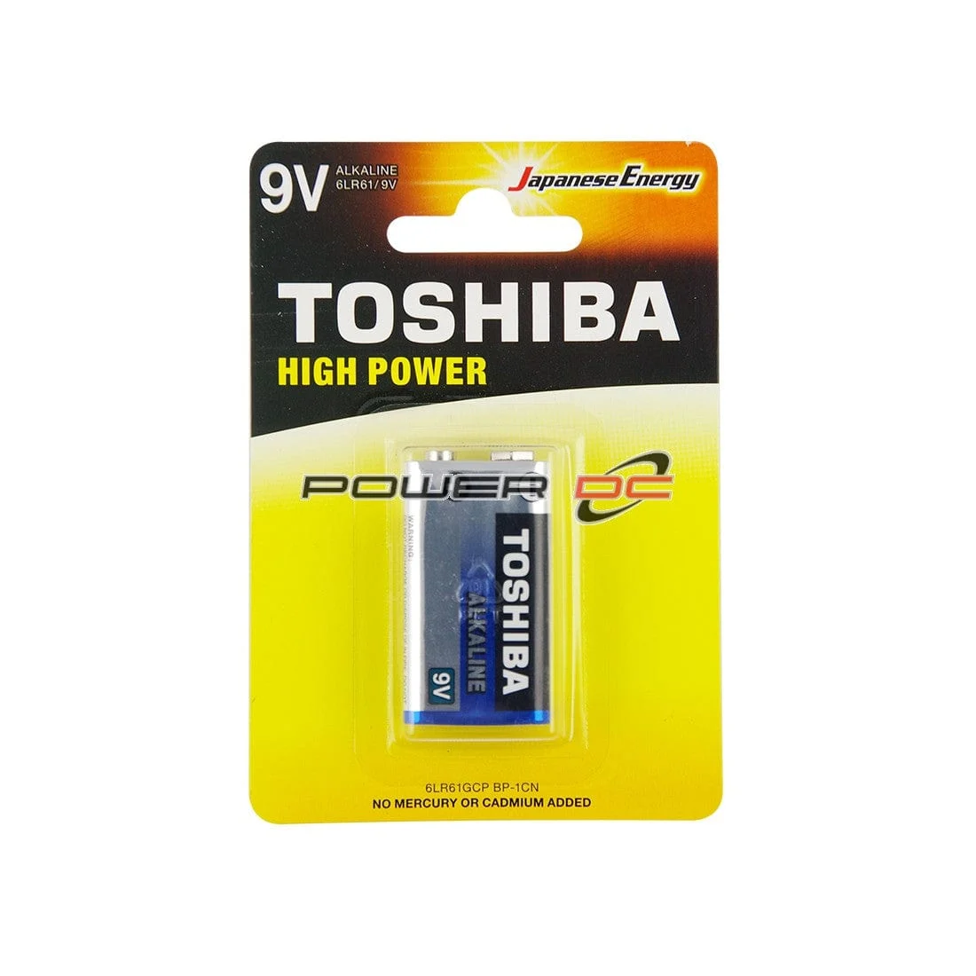 9V Alkaline Battery by Toshiba