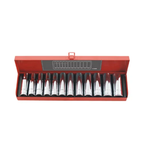 KC Tools A13695 Deep Socket Set 12 Piece Metric 1/2″ Drive