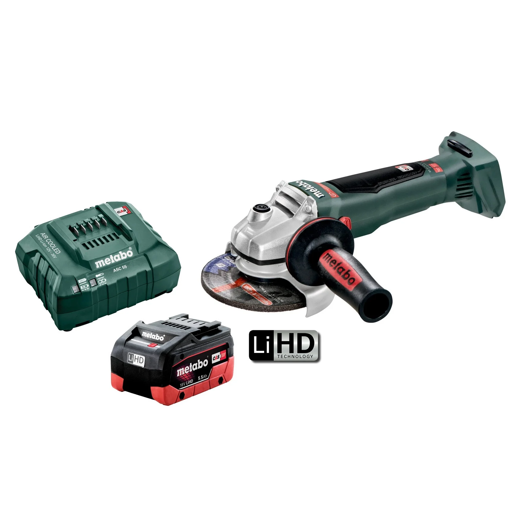 Metabo WB 18 LTX BL 125 Q 1 HD 5.5 18V 5.5Ah 125mm 5″ Brushless Lithium-Ion Angle Grinder Combo Kit AU61307751
