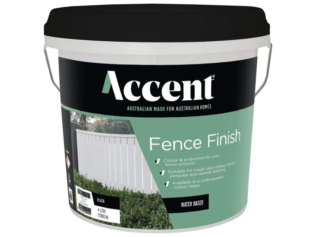 Accent Fence Finish Black 4L
