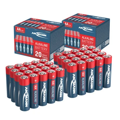 Ansmann AA Redline Alkaline 1.5V Batteries - Pack of 40