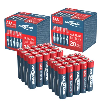 Ansmann AAA Redline Alkaline 1.5V Batteries - Pack of 40