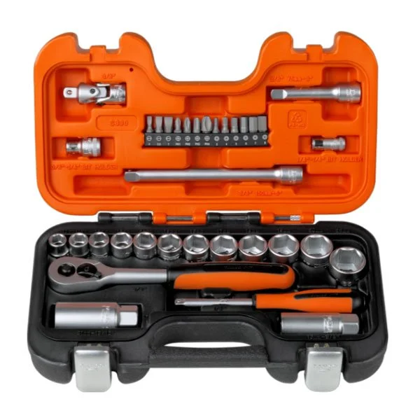 Bahco S330 1/4" & 3/8" Socket Set, 34 Pce
