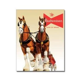 Bud Clydesdale Team Tin Sign