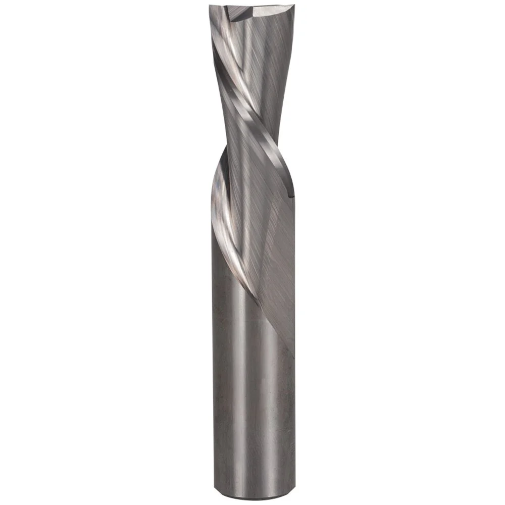 CARBITOOL 1/8inch TC Straight Down-Cut Finishing Spiral Router Bit for Wood - 1/4inch Shank TSLW 4