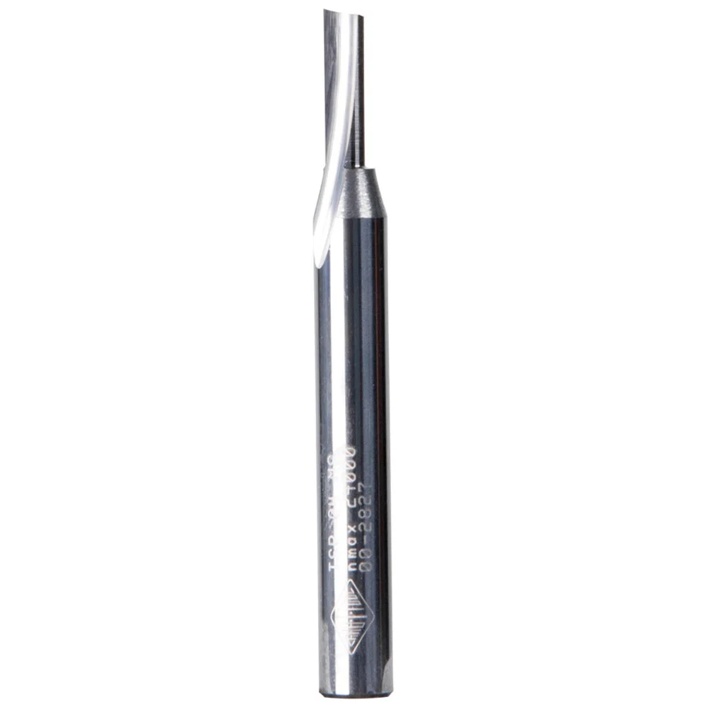 CARBITOOL 3/16inch TC Straight Router Bit for Aluminium & Soft Plastics - 1/4inch Shank TSP 06 S