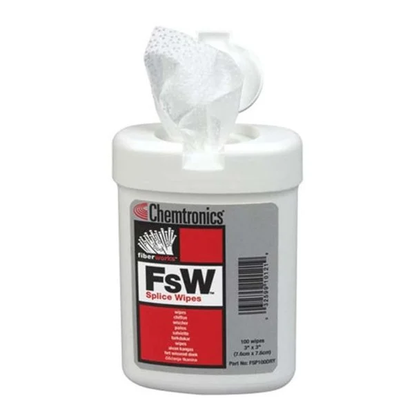 Chemtronics Fusion Splice Wipes 3" x 3", Tub 100