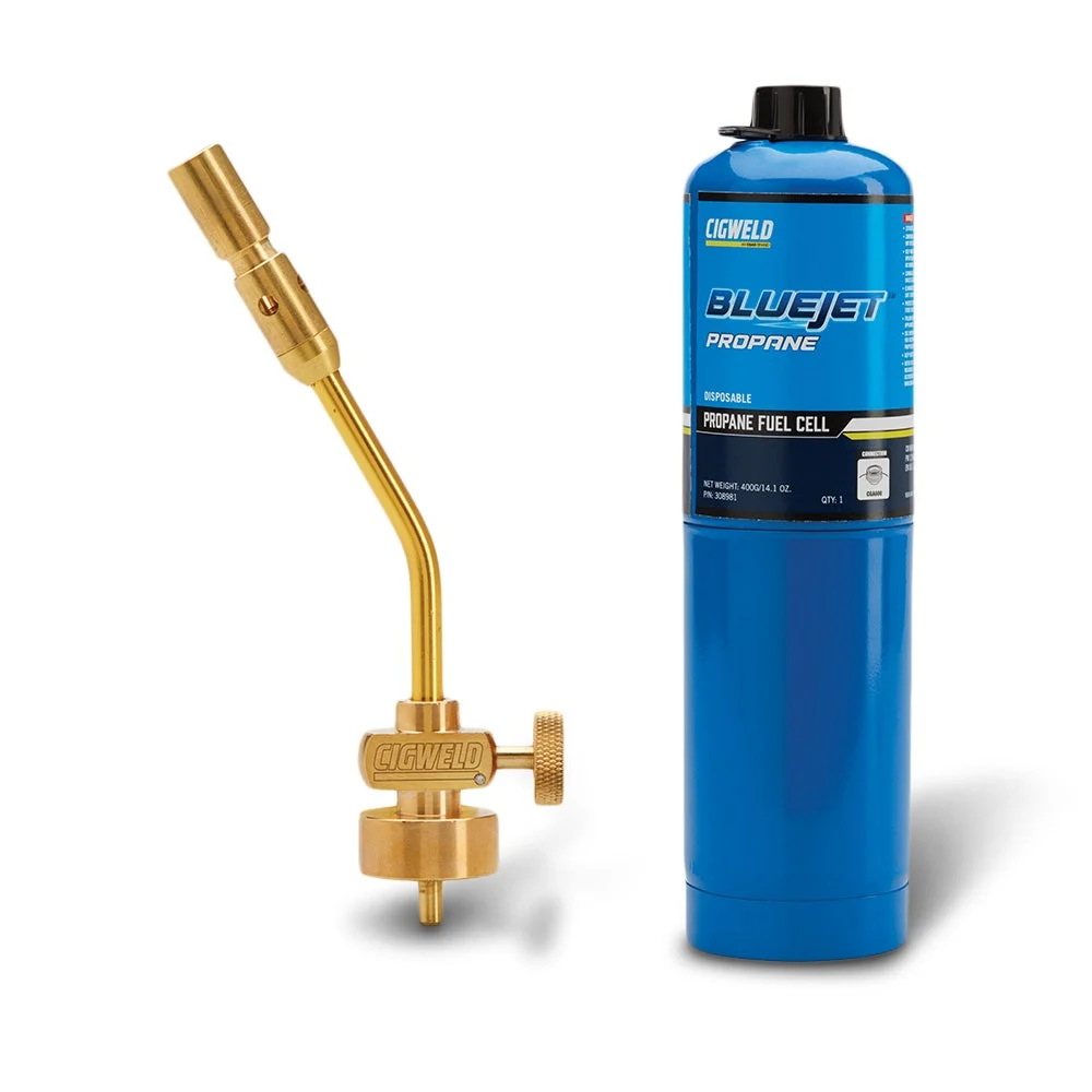 CIGWELD JET411 Pencil Flame Torch w. Propane Single Fuel Cell 308404