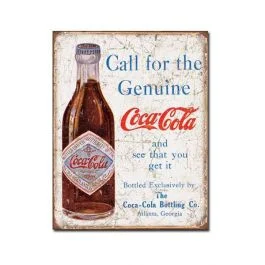 Coke - Call For The Genuine Tin Sign
