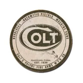 COLT Round Logo Tin Sign