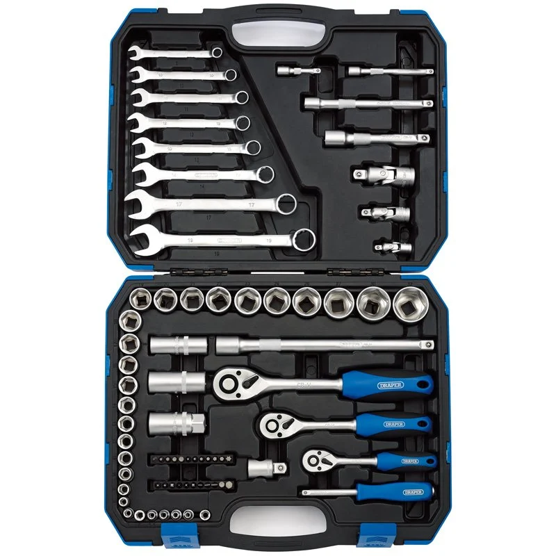 Draper Tools 1/4, 3/8 and 1/2 Sq. Dr. Metric Tool Kit (75 piece)