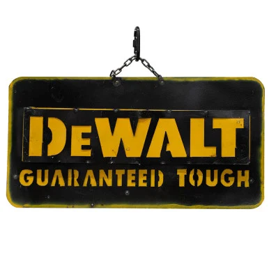 Dream Drives Dewalt Guaranteed Tough Logo Hand Made Metal Sign