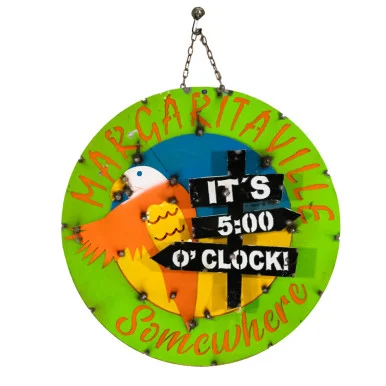 Dream Drives 'It's 5.00 O'Clock Somewhere' Hand Made Metal Sign