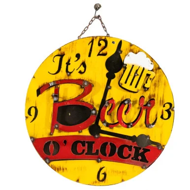 Dream Drives 'It's Beer O'Clock' Hand Made Metal Sign