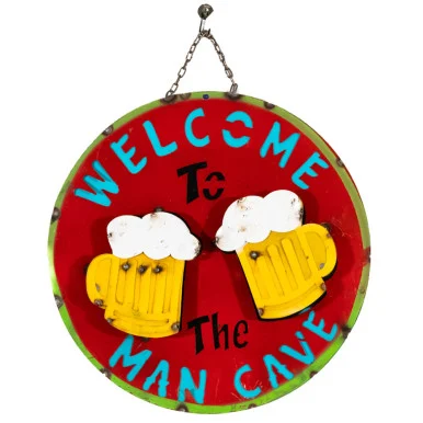 Dream Drives 'Welcome to the Man Cave' Hand Made Metal Sign