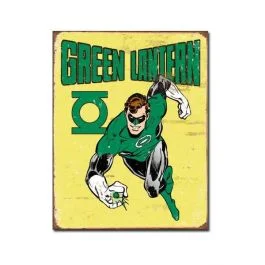 Duo Tone Green Lantern Tin Sign