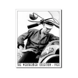 Elvis on Bike Tin Sign