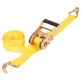 Erickson 1.5" x 15' Self Tensioning Ratcheting Tie-Down Strap with J-Hooks – 4000 lbs