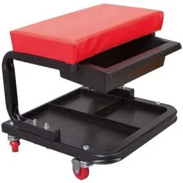 Magnum Rolling Padded Mechanic Seat with Drawer and Tray