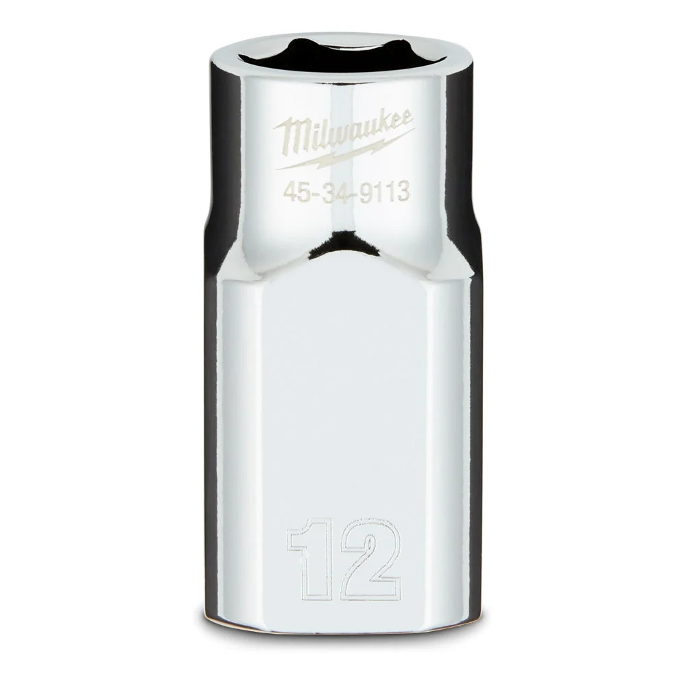 MILWAUKEE 1/2 Drive 12mm Metric 6-Point Socket 45349113