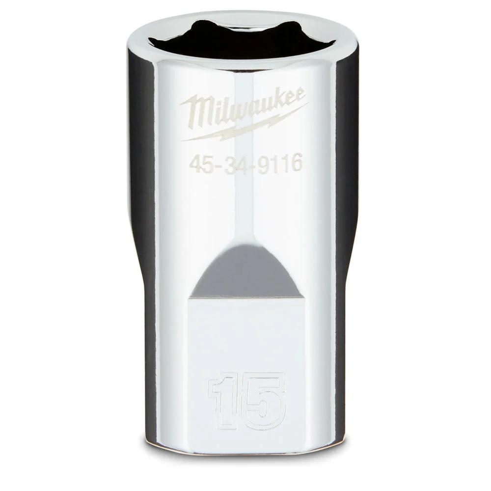 MILWAUKEE 1/2 Drive 15mm Metric 6-Point Socket 45349116