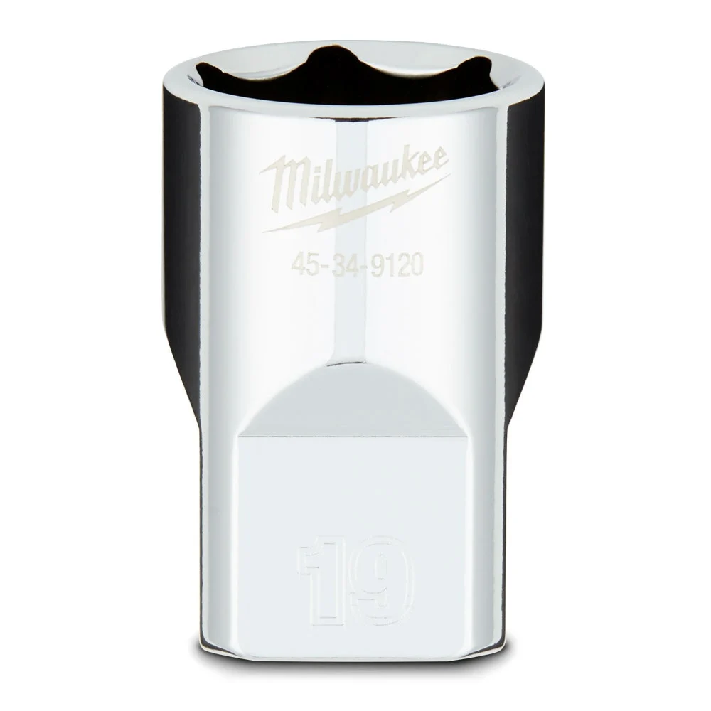 MILWAUKEE 1/2 Drive 19mm Metric 6-Point Socket 45349120