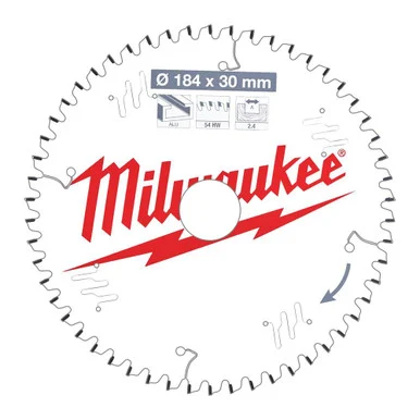 Milwaukee 4932471299 184mm x 30mm 54T Aluminium Saw Blade