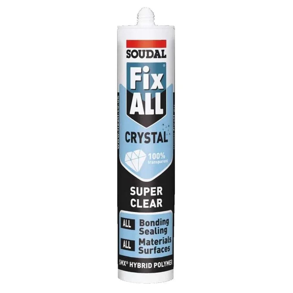 Soudal 290ml Cartridge of Fix All Crystal in Clear 122630