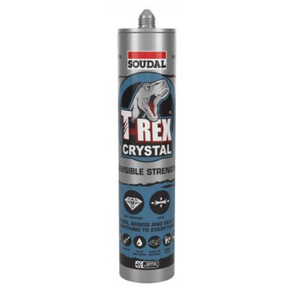 Soudal T-Rex Crystal Adhesive Sealant 290ml
