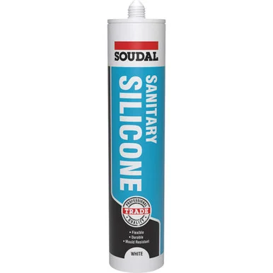 Soudal Trade Sanitary Silicone - Brilliant White (290ml)