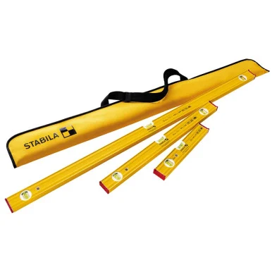 Stabila 3 Piece Type 80 AS Spirit Level Set with Case (300mm, 600mm & 1200mm)