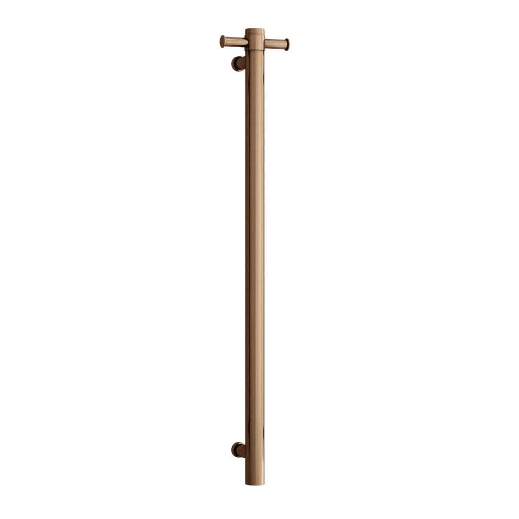 Thermogroup 12V 22W Straight Round Vertical Bar Brushed Bronze 900 x 142 x 100mm