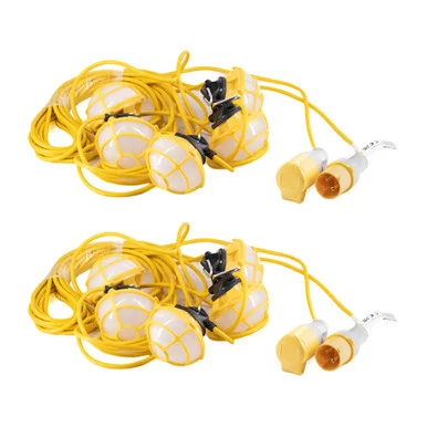 Vaunt 110V 5 x 12W Extendable Site Festoon Light Twinpack