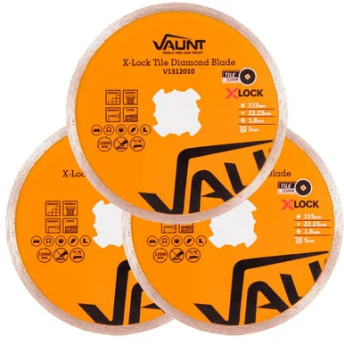 Vaunt 115mm X-Lock Diamond Tile Blades - Pack of 3