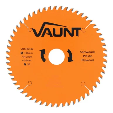 Vaunt 190mm x 30mm 56T TCT Circular Saw Blade