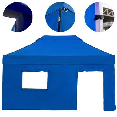 Vaunt X 4.5m x 1.9m Door & Window Gazebo Side Panel - Blue