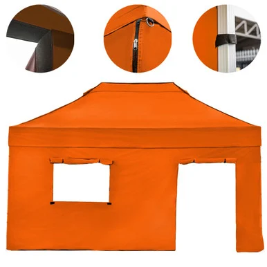Vaunt X 4.5m x 1.9m Door & Window Gazebo Side Panel - Orange