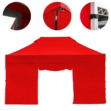 Vaunt X 4.5m x 1.9m Double Door Gazebo Side Panel - Red