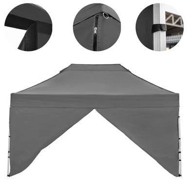 Vaunt X 4.5m x 1.9m Single Door Gazebo Side Panel - Grey