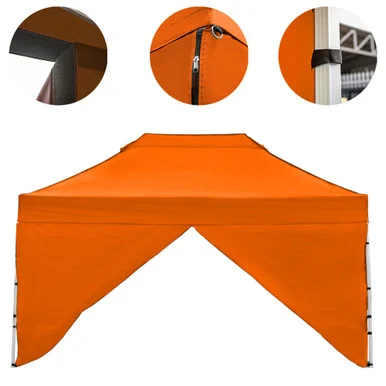 Vaunt X 4.5m x 1.9m Single Door Gazebo Side Panel - Orange