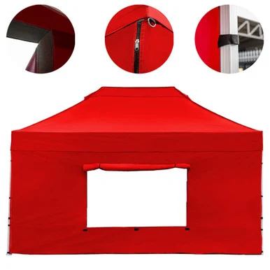 Vaunt X 4.5m x 1.9m Window Gazebo Side Panel - Red