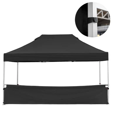 Vaunt X 4.5m x 1m Plain Gazebo Half Side Panel - Black